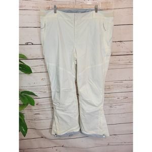 Columbia Omni Tech White Waterproof Multi Pocket Snow Pants Women's Plus Size 1X